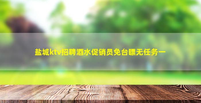 盐城ktv招聘酒水促销员免台瞟无任务一